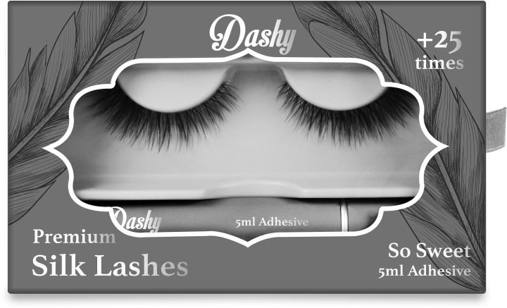 Dashy Premium silkevipper + 5 ml lim So Sweet i gruppen SKØNHED & HELSE / Makeup / Øjne og øjenbryn / Falske øjenvipper hos TP E-commerce Nordic AB (D12903)