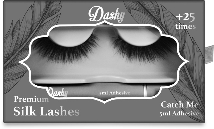 Dashy Premium silkevipper + 5 ml lim Catch Me i gruppen SKØNHED & HELSE / Makeup / Øjne og øjenbryn / Falske øjenvipper hos TP E-commerce Nordic AB (D12906)