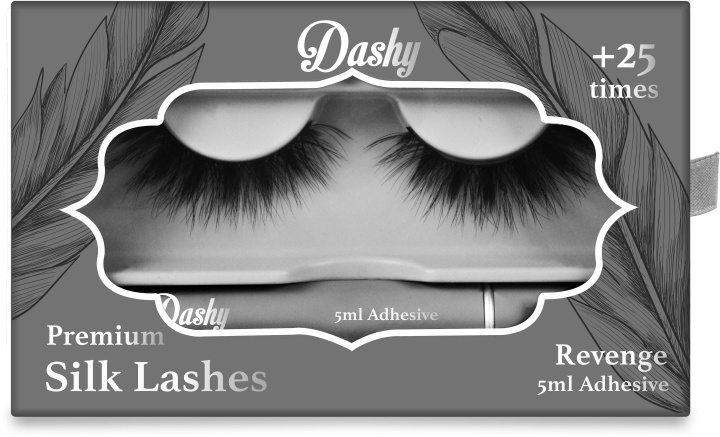 Dashy Premium silkevipper + 5 ml klæbemiddel Revenge i gruppen SKØNHED & HELSE / Makeup / Øjne og øjenbryn / Falske øjenvipper hos TP E-commerce Nordic AB (D12907)