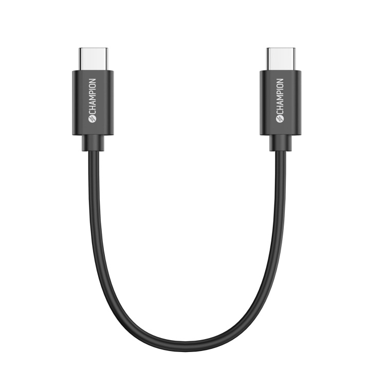 Champion USB-C Kabel 30cm Svart i gruppen COMPUTERTILBEHØR / Kabler og adaptere / USB / USB-C hos TP E-commerce Nordic AB (D12966)