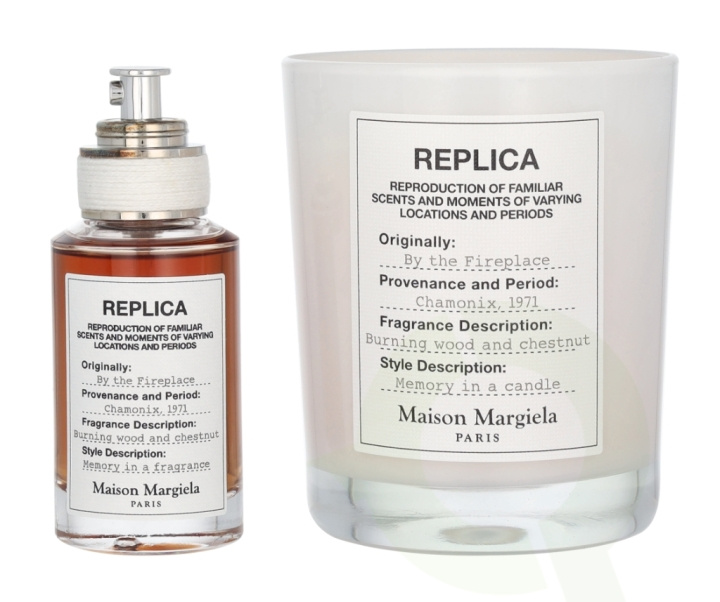 Maison Margiela Replica By The Fireplace Giftset 195 ml Edt Spray 30ml/Scented Candle 165g i gruppen SKØNHED & HELSE / Gaveæske / Gaveæske til hende hos TP E-commerce Nordic AB (D13115)