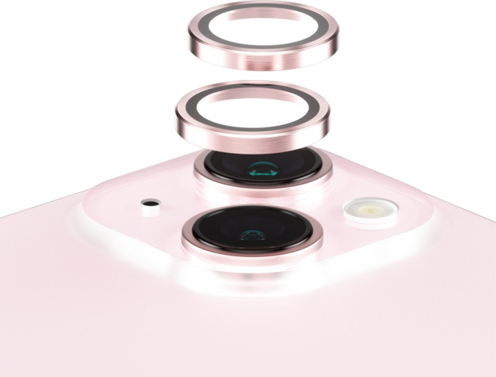 PanzerGlass Hoops cover til kameralinse, iPhone 15 / 15 Plus, pink i gruppen SMARTPHONES & TABLETS / Mobil Beskyttelse / Apple / iPhone 15 hos TP E-commerce Nordic AB (D13486)