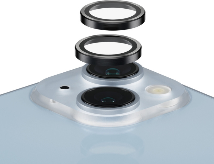 PanzerGlass Hoops kameralinsedæksel, iPhone 14/14 Plus, sort i gruppen SMARTPHONES & TABLETS / Mobil Beskyttelse / Apple / iPhone 14 hos TP E-commerce Nordic AB (D13491)