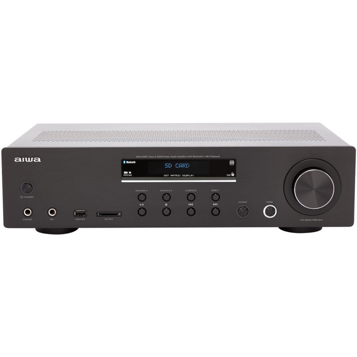 AIWA Förstärkare med Bluetooth 2 x 60 Watt RMS Svart i gruppen HJEMMEELEKTRONIK / Lyd & billede / Hjemmebiograf, HiFi & Bærbar / Forstærker & Receiver hos TP E-commerce Nordic AB (D13539)