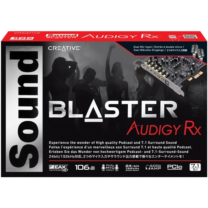 Creative Sound Blaster Audigy RX PCIe-lydkort i gruppen COMPUTERTILBEHØR / Computerkomponenter / Lydkort hos TP E-commerce Nordic AB (D13682)