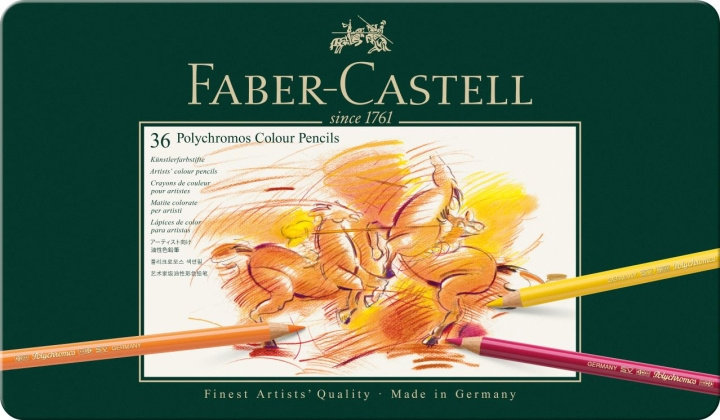 Faber-Castell Polychromos farveblyant, dåse med 36 stk (110036) i gruppen SPORT, FRITID & HOBBY / Hobby / Mal & Tegn / Kuglepenne, Farveblyanter & Tuschpenne hos TP E-commerce Nordic AB (D13791)