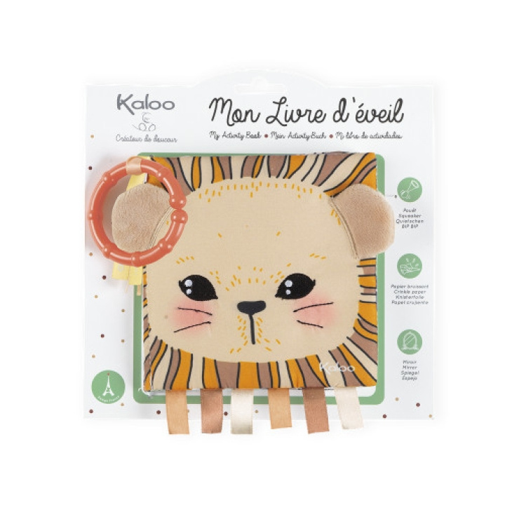 kaloo Aktivitetsbog - Den nysgerrige løve (LKK62783) i gruppen LEGETØJ, BØRN & BABY / Babyleg (0-3 år) / Aktivitetslegetøj hos TP E-commerce Nordic AB (D13967)