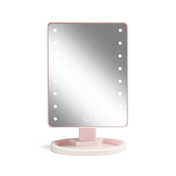Gillian Jones Hollywood-spejl med touch, LED-lys og USB-C - Rosa i gruppen SKØNHED & HELSE / Makeup / Sminkespejl hos TP E-commerce Nordic AB (D13968)