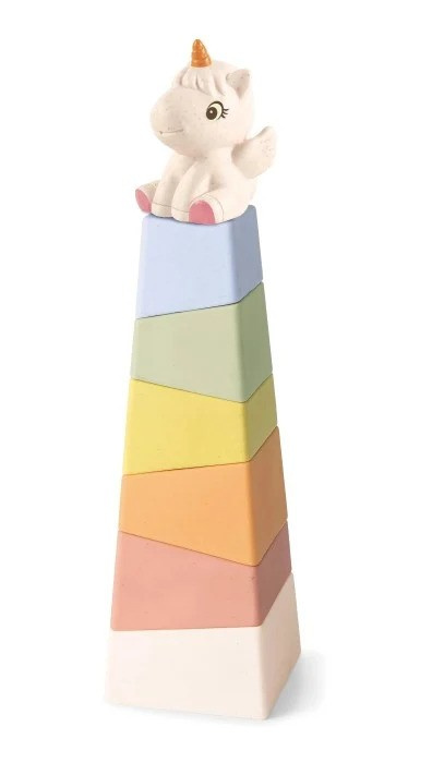 Kinder and Kids Wheat Straw Unicorn Tower Stacking Game - (K30009) i gruppen LEGETØJ, BØRN & BABY / Legetøj / Bygge legesager / Klodser hos TP E-commerce Nordic AB (D14168)