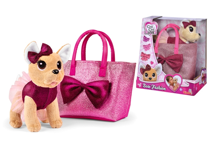 Chi Chi Love Bow Fashion Chihuahua m/taske - 20 cm (I-105893439) i gruppen LEGETØJ, BØRN & BABY / Legetøj / Lille hjem & rollespil hos TP E-commerce Nordic AB (D14341)