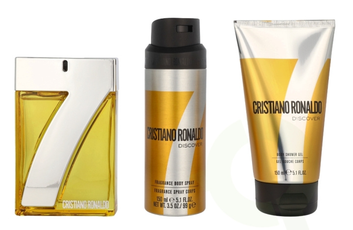 Cristiano Ronaldo CR7 Discover Giftset 400 ml Edt Spray 100ml/Shower Gel 150ml/Body Spray 150ml i gruppen SKØNHED & HELSE / Gaveæske / Gaveæske til ham hos TP E-commerce Nordic AB (D14506)