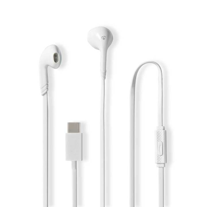 Nedis Kablede Hovedtelefoner | USB-C™ | Kabellængde: 1.20 m | Indbygget mikrofon | Volumenkontrol | Hvid i gruppen HJEMMEELEKTRONIK / Lyd & billede / Hovedtelefoner & Tilbehør / Hovedtelefoner hos TP E-commerce Nordic AB (D14660)