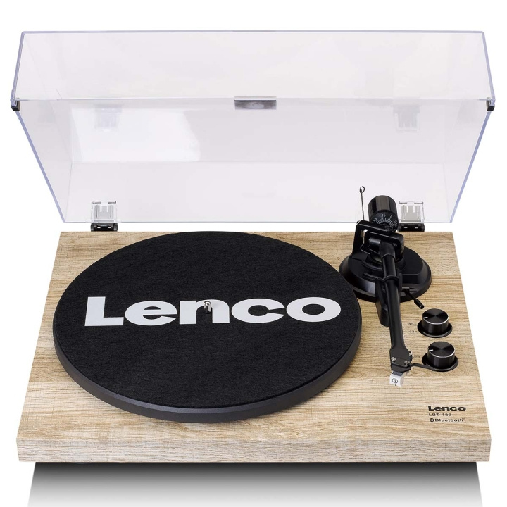 Lenco Pladespiller med Bluetooth®-transmission Pine i gruppen HJEMMEELEKTRONIK / Lyd & billede / Hjemmebiograf, HiFi & Bærbar / Kompakt stereo & pladespiller hos TP E-commerce Nordic AB (D14668)