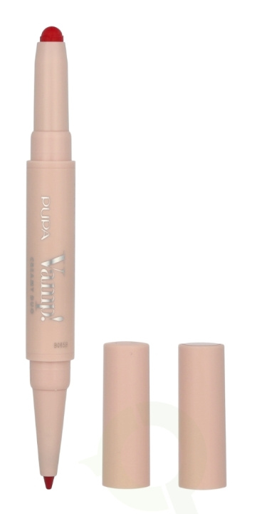 Pupa Milano Pupa Vamp! Creamy Duo Lip Pencil 1 g #012 Cherry Red / Lipstick 0,8g / Pencil 0,2g i gruppen SKØNHED & HELSE / Makeup / Læber / Lip liner hos TP E-commerce Nordic AB (D14786)