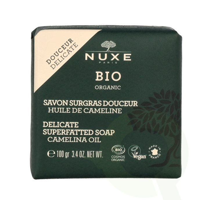 Nuxe Bio Organic Delicate Superfatted Soap 100 g Camelina Oil i gruppen SKØNHED & HELSE / Hudpleje / Kropspleje / Bad & brusecreme hos TP E-commerce Nordic AB (D14832)