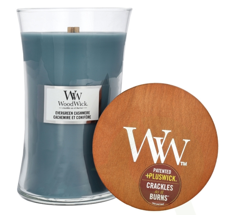 WoodWick Evergreen Cashmere Large Hourglass Candle 0 i gruppen SKØNHED & HELSE / Duft & Parfume / Øvrig duft / Duftlys hos TP E-commerce Nordic AB (D14835)