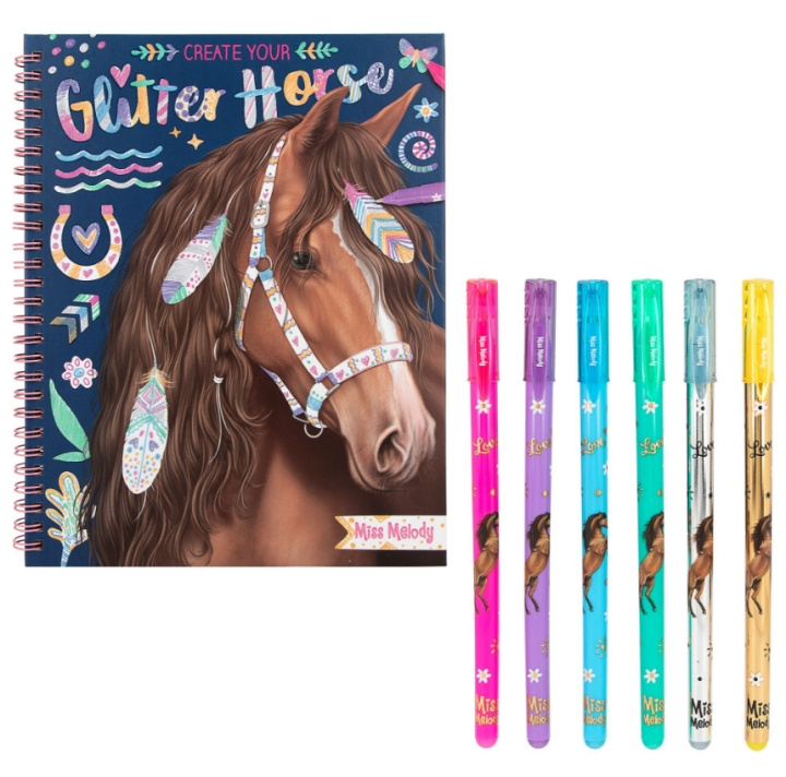 Miss Melody Bog om glitterheste (0412931) i gruppen LEGETØJ, BØRN & BABY / Legetøj / Hobbyartikler hos TP E-commerce Nordic AB (D14912)