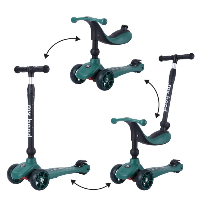 My Hood Kick\'n Ride løbehjul - Grøn (505143) i gruppen LEGETØJ, BØRN & BABY / Udeleg & Sport / Cykler og scootere hos TP E-commerce Nordic AB (D14932)