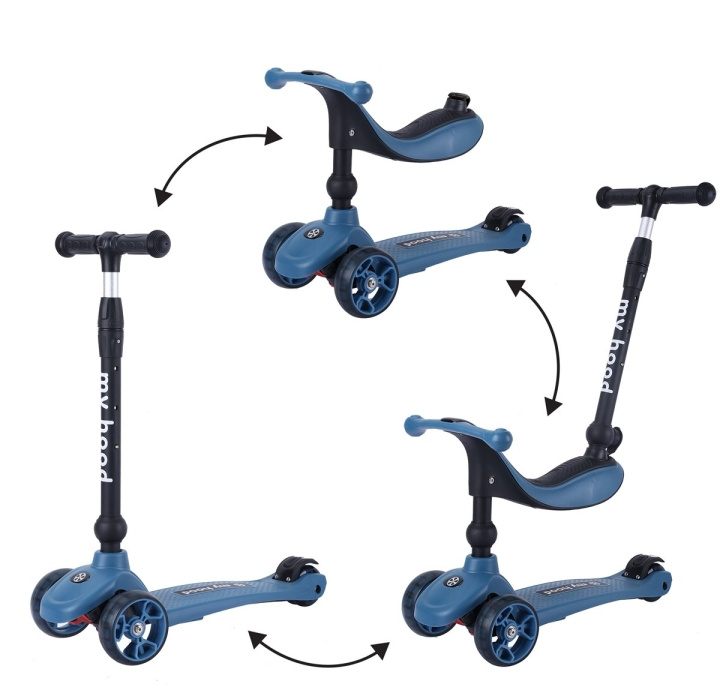 My Hood Kick\'n Ride løbehjul - Blå (505142) i gruppen LEGETØJ, BØRN & BABY / Udeleg & Sport / Cykler og scootere hos TP E-commerce Nordic AB (D14934)