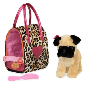 Pucci Hund i leopardtaske - (708357) i gruppen LEGETØJ, BØRN & BABY / Babyleg (0-3 år) / Tøjdyr hos TP E-commerce Nordic AB (D14984)