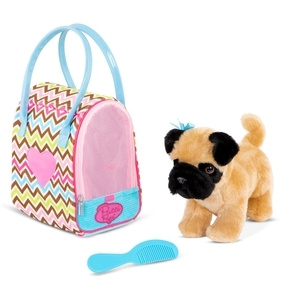 Pucci Hund i taske, zig zag - (708366) i gruppen LEGETØJ, BØRN & BABY / Babyleg (0-3 år) / Tøjdyr hos TP E-commerce Nordic AB (D14985)