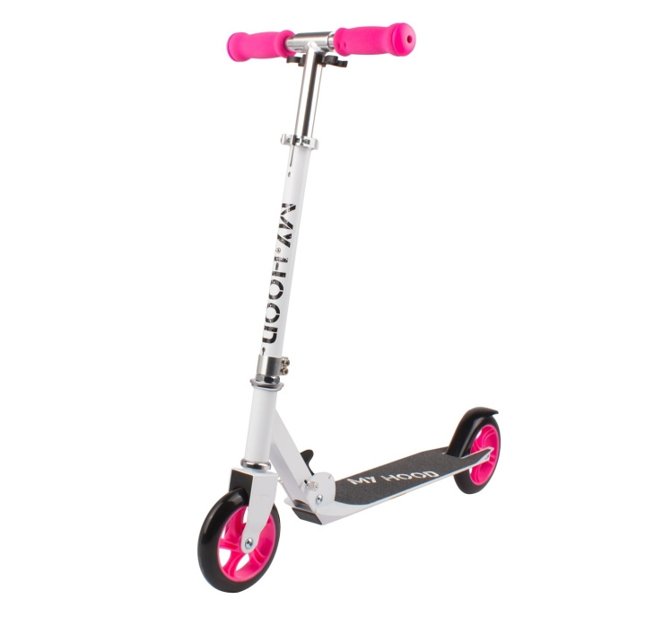 My Hood Løbehjul 145 hvid/lyserød (505160) i gruppen LEGETØJ, BØRN & BABY / Udeleg & Sport / Cykler og scootere hos TP E-commerce Nordic AB (D15016)