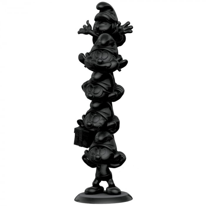 Plastoy The Smurfs Resin Statue Smurfs Column Black Edition 50 cm i gruppen SPORT, FRITID & HOBBY / Sjove gadgets / Samlergenstande hos TP E-commerce Nordic AB (D15033)