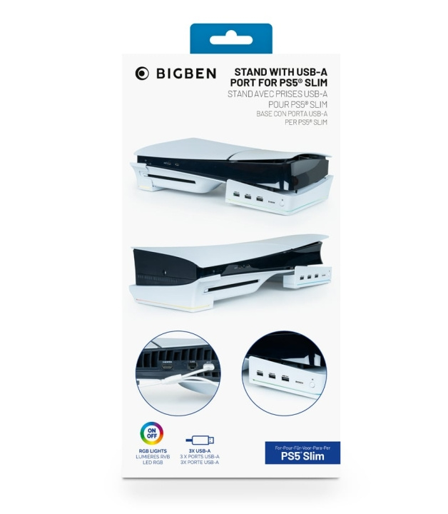 NACON Vandret hubstation RGB/USB-hub, hvid PS5 Slim i gruppen HJEMMEELEKTRONIK / Spilkonsoller og tilbehør / Sony PlayStation 5 hos TP E-commerce Nordic AB (D15121)