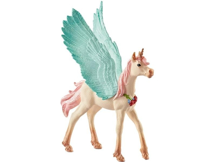 Schleich Bayala - Dekoreret enhjørning Pegasus, føl (70575) i gruppen LEGETØJ, BØRN & BABY / Legetøj / Figurer, miniaturer og tilbehør hos TP E-commerce Nordic AB (D15150)