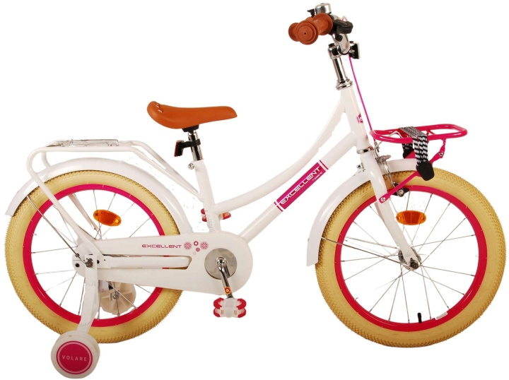 Volare Børnecykel 18 Excellent - Hvid (21779) i gruppen LEGETØJ, BØRN & BABY / Udeleg & Sport / Cykler og scootere hos TP E-commerce Nordic AB (D15268)
