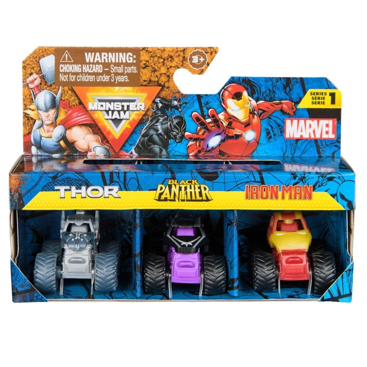 Monster Jam Mini 1:87 Marvel 3 Pack Bundle asst (6070229) i gruppen LEGETØJ, BØRN & BABY / Legetøj / Legetøjsbiler hos TP E-commerce Nordic AB (D15326)