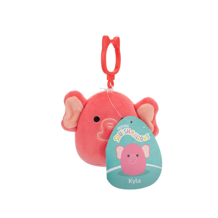 Squishmallows 9 cm P22 Clip On - Kyla Pink Elephant i gruppen LEGETØJ, BØRN & BABY / Babyleg (0-3 år) / Tøjdyr hos TP E-commerce Nordic AB (D15374)