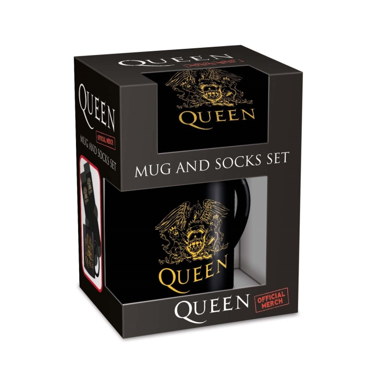 Pyramid International QUEEN Mug & Sock Set - UK str. 3-8 (EU 36-41) i gruppen SPORT, FRITID & HOBBY / Sjove gadgets / Samlergenstande hos TP E-commerce Nordic AB (D15414)