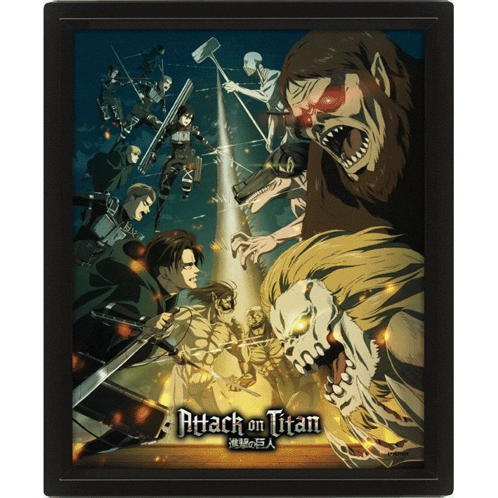 Pyramid International ATTACK ON TITAN (S4) INDRAMMET 3D i gruppen HJEM, HUS & HAVE / Interiør / Fotorammer hos TP E-commerce Nordic AB (D15439)
