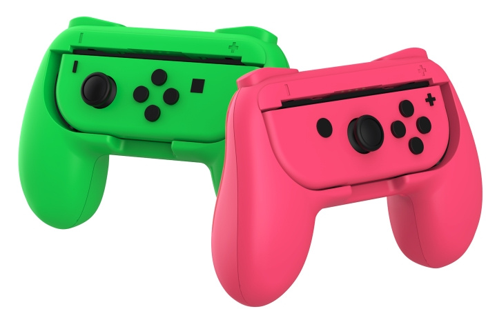 SuBsonic Duo Control Grip Colorz - Pink & Green (Switch / Switch Lite / Switch Oled) i gruppen HJEMMEELEKTRONIK / Spilkonsoller og tilbehør / Nintendo Switch / Tilbehør hos TP E-commerce Nordic AB (D15502)