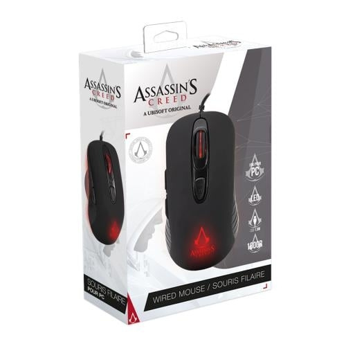Trade Invaders Assassin\'s Creed - Gaming Mouse 3600 DPI -LED-Sort i gruppen COMPUTERTILBEHØR / GAMING / Mus hos TP E-commerce Nordic AB (D15504)