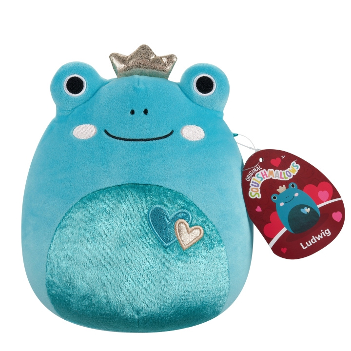 Squishmallows 19 cm hjerteplys - Ludwig frø i gruppen LEGETØJ, BØRN & BABY / Babyleg (0-3 år) / Tøjdyr hos TP E-commerce Nordic AB (D15526)