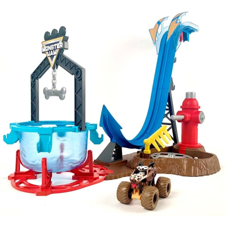 Monster Jam 1:64 Mud Blasters Dunk Tank-legesæt - (6072014) i gruppen LEGETØJ, BØRN & BABY / Legetøj / Bilbaner hos TP E-commerce Nordic AB (D15551)
