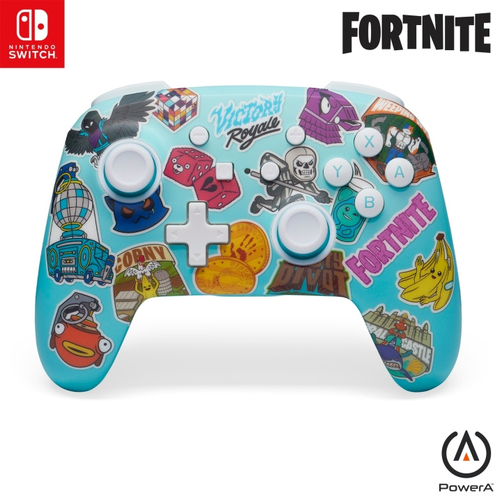 PowerA Forbedret trådløs controller til Nintendo Switch - Fortnite Sticker Mania i gruppen HJEMMEELEKTRONIK / Spilkonsoller og tilbehør / Nintendo Switch / Tilbehør hos TP E-commerce Nordic AB (D15618)