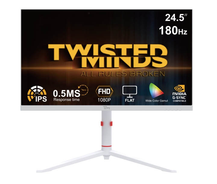 Twisted Minds Arctic Pro Series 24 FHD - 180HZ 0.5MS Fast IPS HDMI 2.1 Gaming Monitor - Hvid i gruppen COMPUTERTILBEHØR / Monitor / Monitorer hos TP E-commerce Nordic AB (D15622)