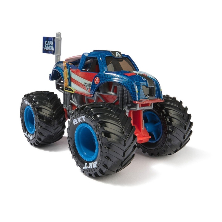 Monster Jam 1:64 Marvel enkeltpakker - Captain America i gruppen LEGETØJ, BØRN & BABY / Legetøj / Legetøjsbiler hos TP E-commerce Nordic AB (D15643)