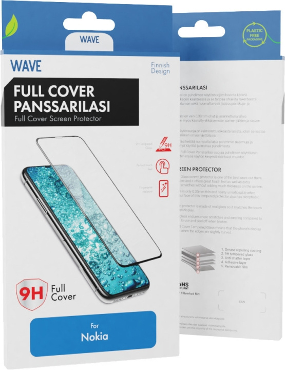 Wave Fuldt dækkende panserglas, Nokia 4.2, sort i gruppen SMARTPHONES & TABLETS / Mobil Beskyttelse / Nokia/Microsoft hos TP E-commerce Nordic AB (D15892)