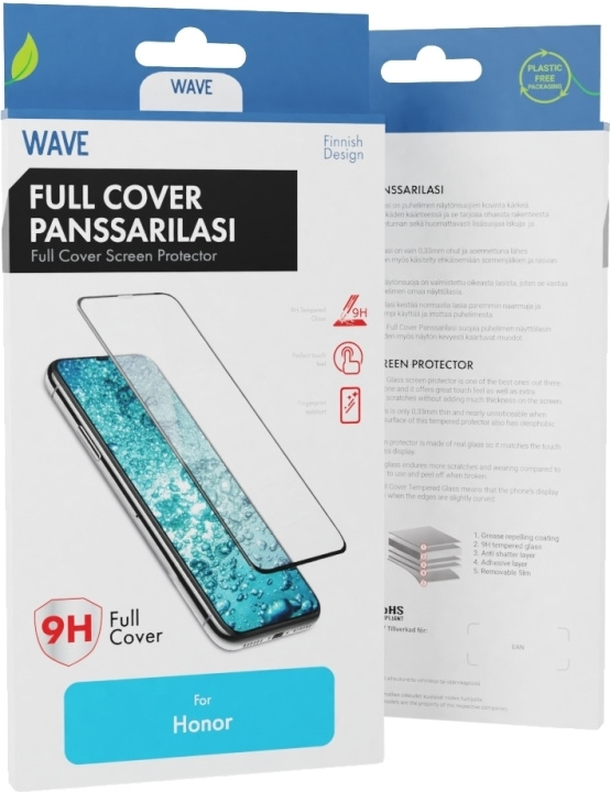 Wave Fuldt dækkende panserglas, Honor 20 / Honor 20 Pro / Huawei Nova 5T, sort i gruppen SMARTPHONES & TABLETS / Mobil Beskyttelse / Huawei/Honori hos TP E-commerce Nordic AB (D15893)