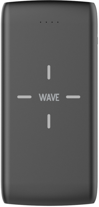 Wave QiPower backup-strømforsyning, 10 000 mAh, sort i gruppen SMARTPHONES & TABLETS / Opladere og kabler / Powerbanks hos TP E-commerce Nordic AB (D15903)
