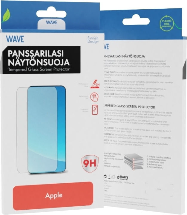 Wave panserglas, iPhone 12 mini i gruppen SMARTPHONES & TABLETS / Mobil Beskyttelse / Apple / iPhone 12 Mini / Skærmbeskyttelse hos TP E-commerce Nordic AB (D15937)