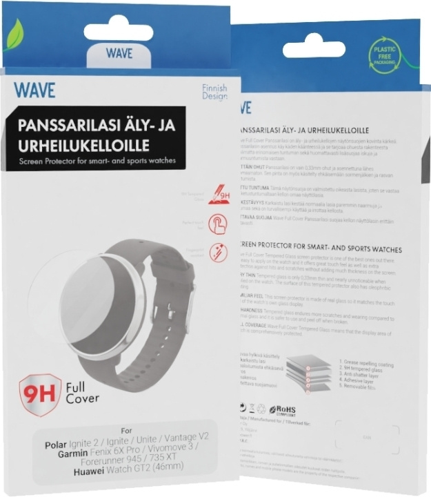 Wave Full Cover panserglas, 39 mm i gruppen SPORT, FRITID & HOBBY / Smartwatch & Aktivitetsmåler / Smartwatches hos TP E-commerce Nordic AB (D15973)