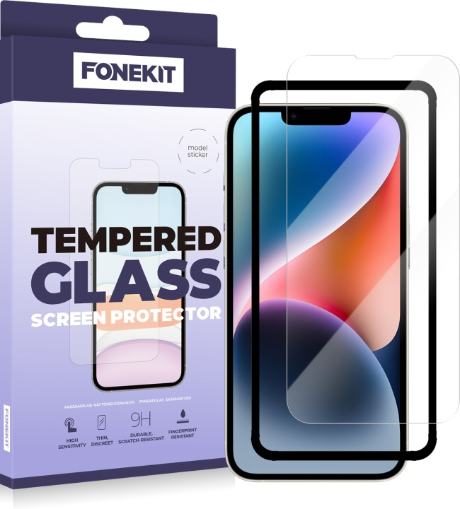 FoneKit panserglas, iPhone 14 / 13 / 13 Pro i gruppen SMARTPHONES & TABLETS / Mobil Beskyttelse / Apple / iPhone 14 hos TP E-commerce Nordic AB (D16028)