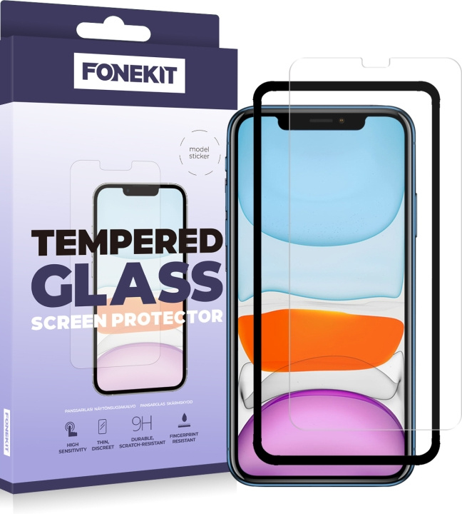FoneKit panserglas, iPhone 11 / XR i gruppen SMARTPHONES & TABLETS / Mobil Beskyttelse / Apple / iPhone 11 hos TP E-commerce Nordic AB (D16030)