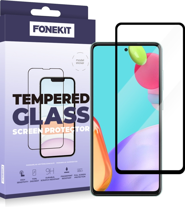 FoneKit Fuldt dækkende panserglas, Samsung Galaxy A52 / A52 5G / A52s i gruppen SMARTPHONES & TABLETS / Mobil Beskyttelse / Samsung hos TP E-commerce Nordic AB (D16040)