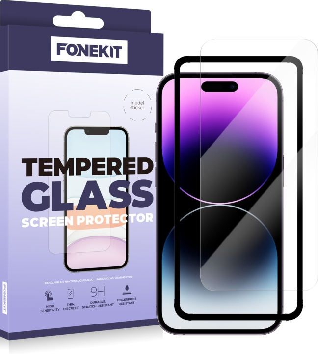 FoneKit panserglas, iPhone 14 Pro Max i gruppen SMARTPHONES & TABLETS / Mobil Beskyttelse / Apple / iPhone 14 hos TP E-commerce Nordic AB (D16051)